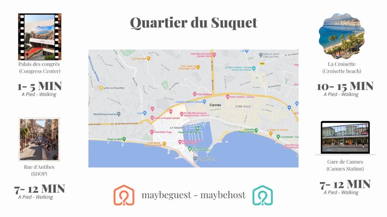 C054-Bel Appartement Lumineux Au Coeur Du Suquet Cannes Exteriör bild